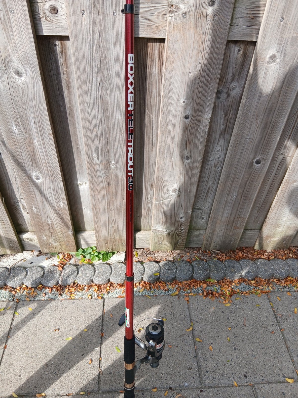Boxxer Tele Trout 30 vishengel met molen, Ophalen, Gebruikt, Complete hengel