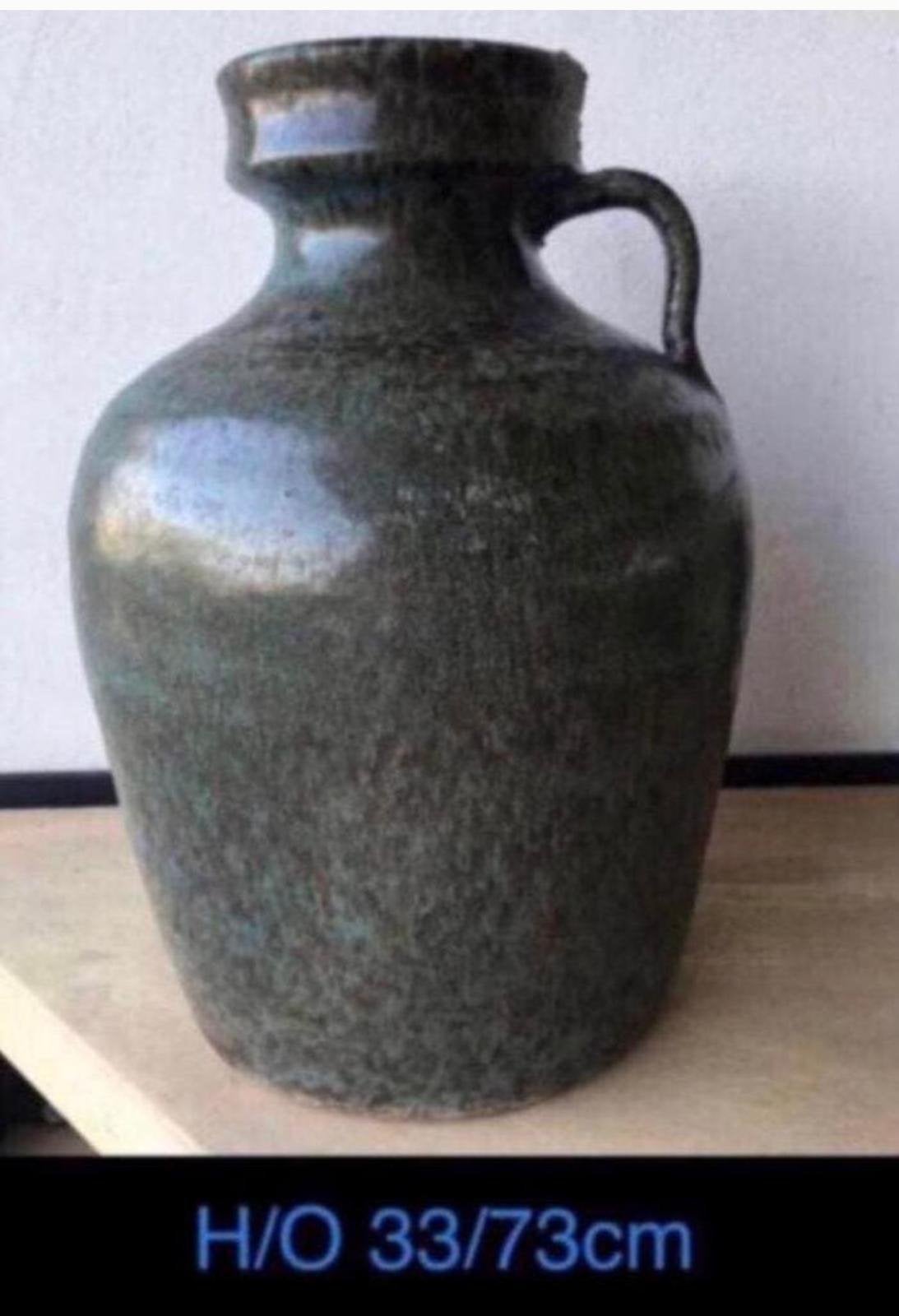 mooi vintage groen kruik 33cm Rodolfo geglazuurd terracotta, Ophalen