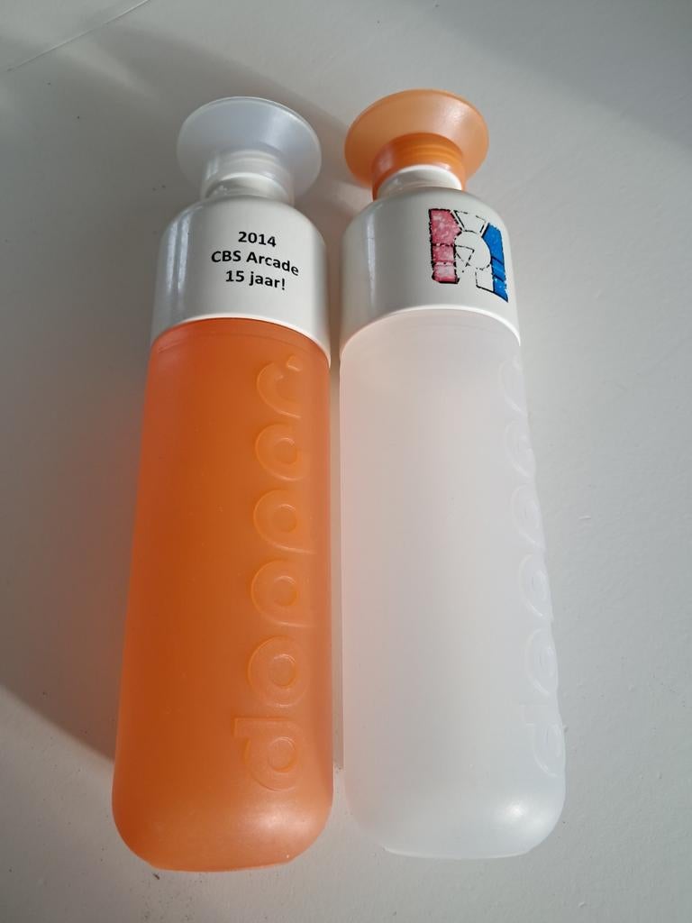 Dopper drinkflessen - Oranje en wit, Ophalen of Verzenden, Gebruikt