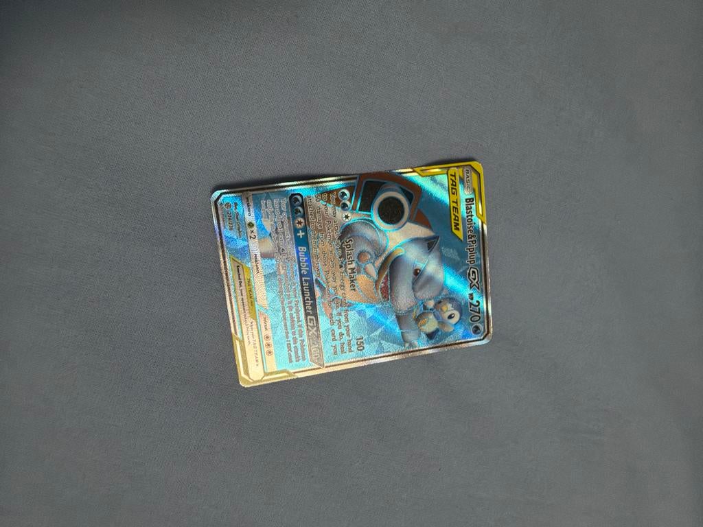 Blastoise & Piplup GX 270/264 Pokemon kaart, Ophalen of Verzenden, Zo goed als nieuw, Losse kaart, Foil