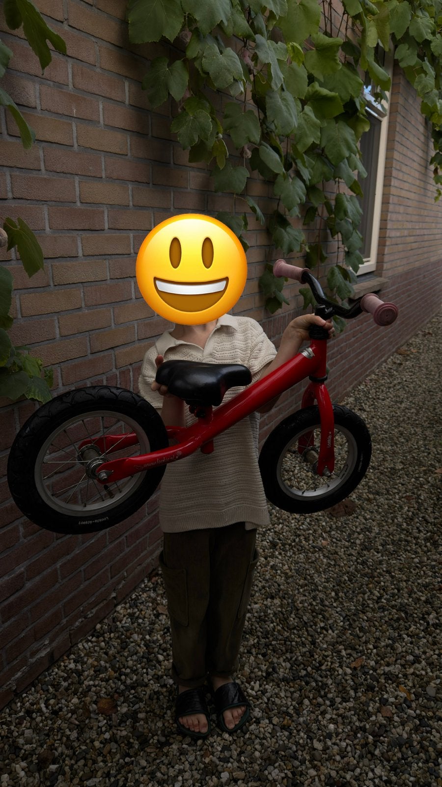 Loekie loopfiets rood, Ophalen, Gebruikt, Minder dan 16 inch