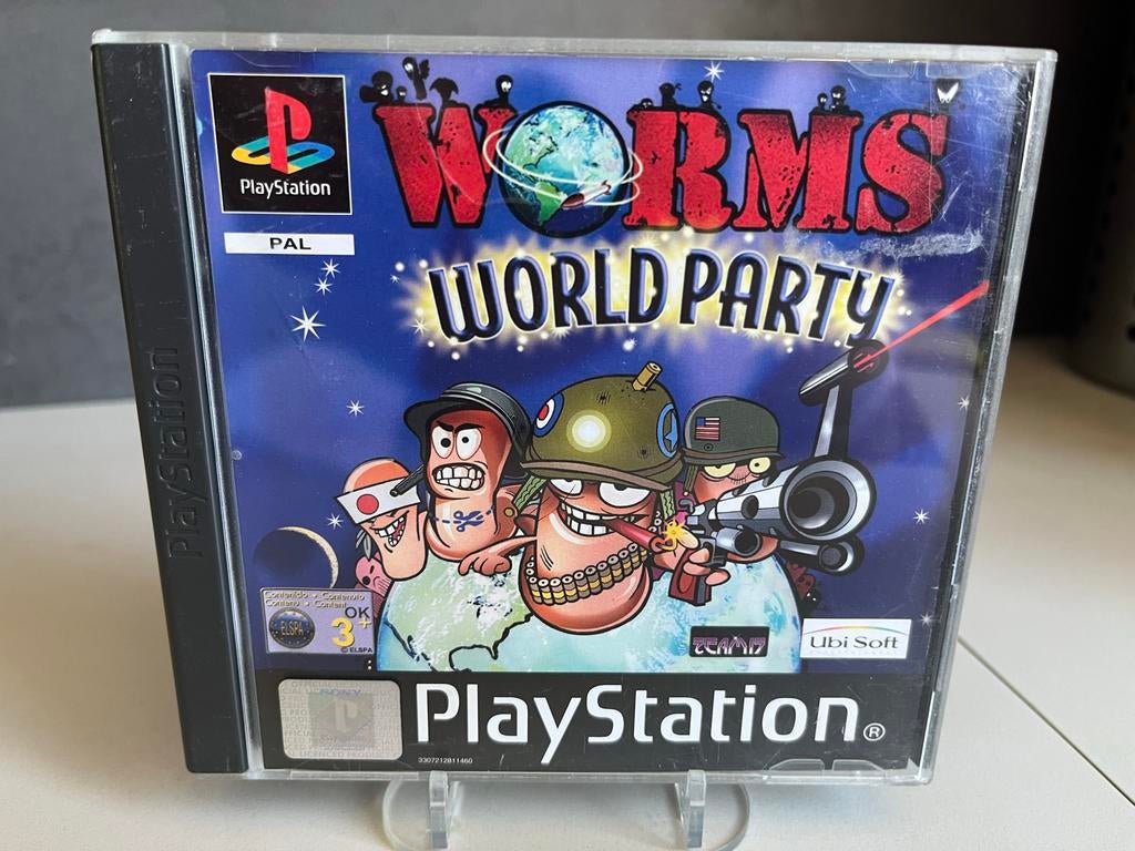 Worms World Party - PlayStation 1 (PS1) Klassieker, Spelcomputers en Games, Gebruikt, T, Ophalen of Verzenden, Strategie en Constructie