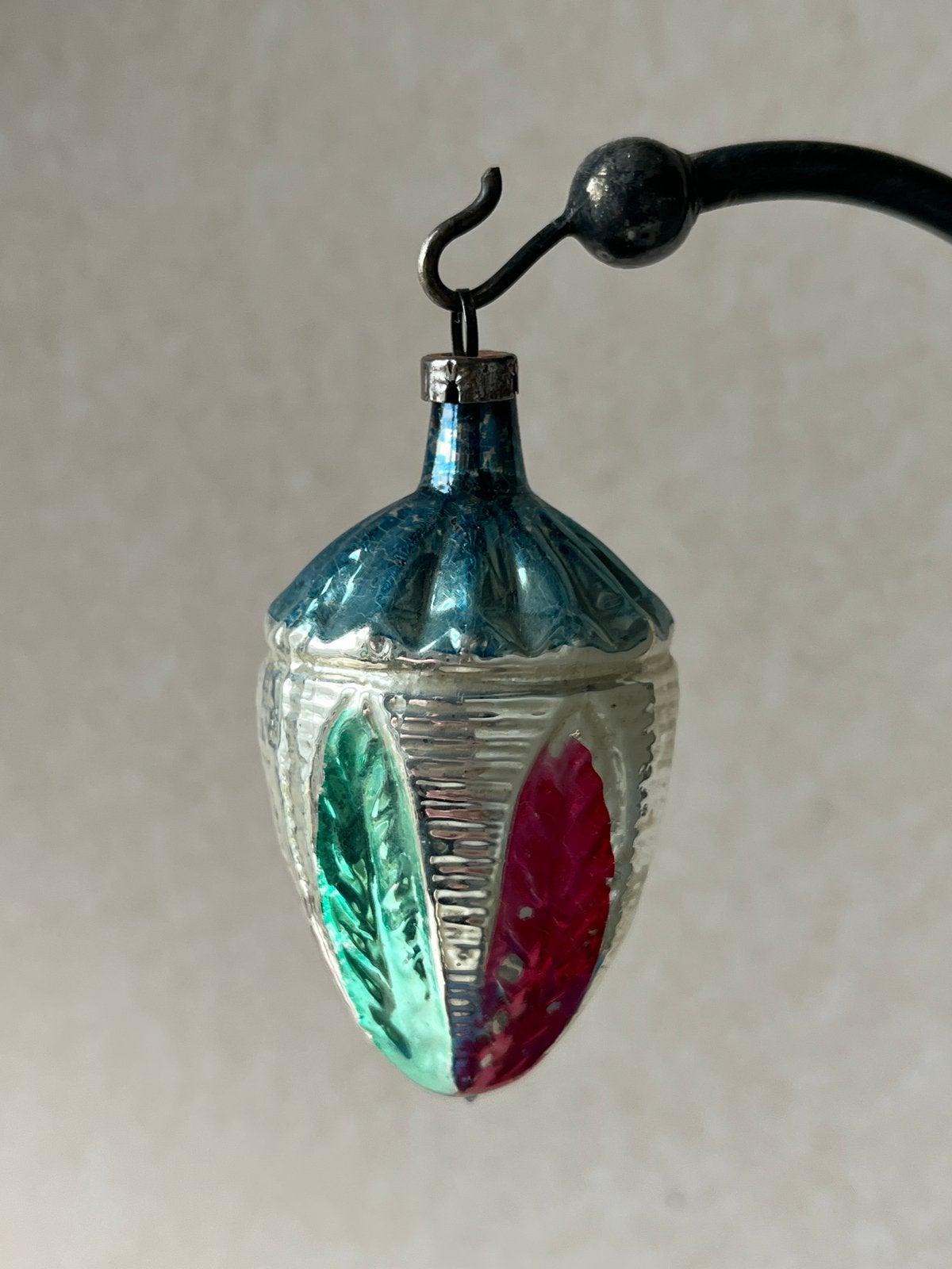 Oude glazen kerstbal (nr 73), Diversen, Kerst, Gebruikt, ., Ophalen of Verzenden, .