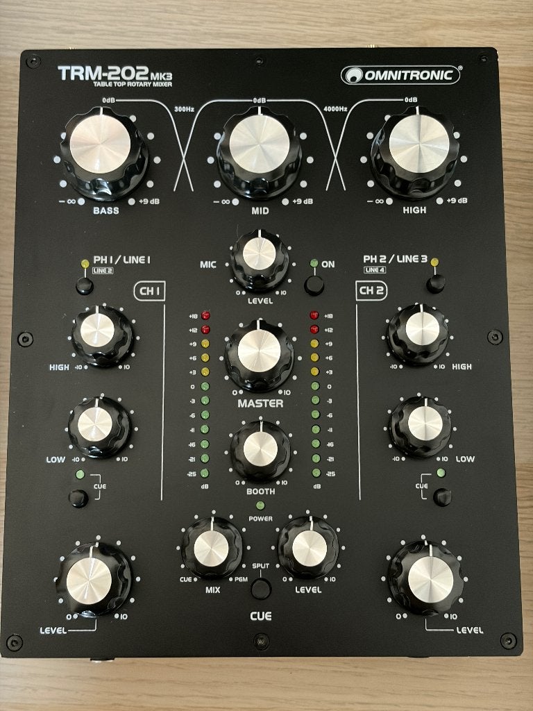 Omnitronic TRM-202 MK3 Rotary DJ Mixer – Zo goed als nieuw, Muziek en Instrumenten, Mengpanelen, Ophalen of Verzenden, Zo goed als nieuw