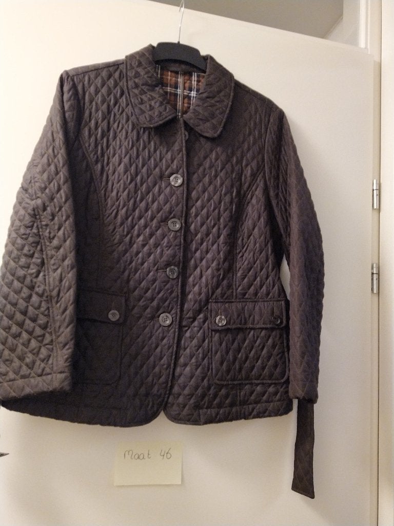 Bruine jas maat 46 - zgan, Ophalen of Verzenden, Zo goed als nieuw, Maat 46/48 (XL) of groter, Bruin
