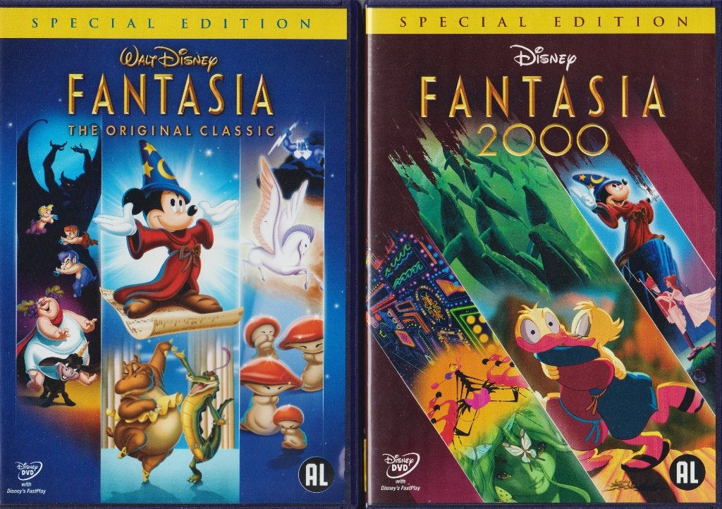 Fantasia + Fantasia 2000 ( Special Editions )( Disney ), Cd's en Dvd's, Tekenfilm, Verzenden, Nederlands, Zo goed als nieuw