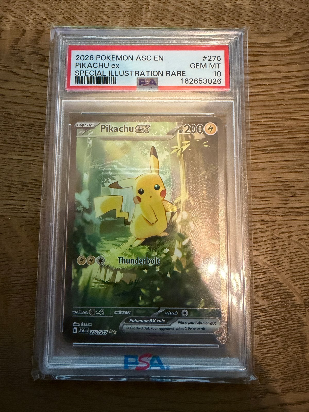 Pikachu EX 276 PSA 10 Ascended Heroes Pokemon kaart, Ophalen, Nieuw, Losse kaart
