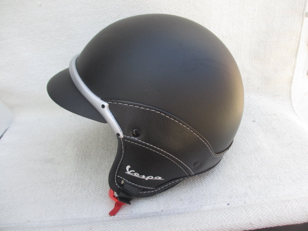 Vespa Helm Soft Touch" Abisso mat zwart", Fietsen en Brommers, Brommerhelmen, Ophalen of Verzenden, Zo goed als nieuw, Extra large of groter