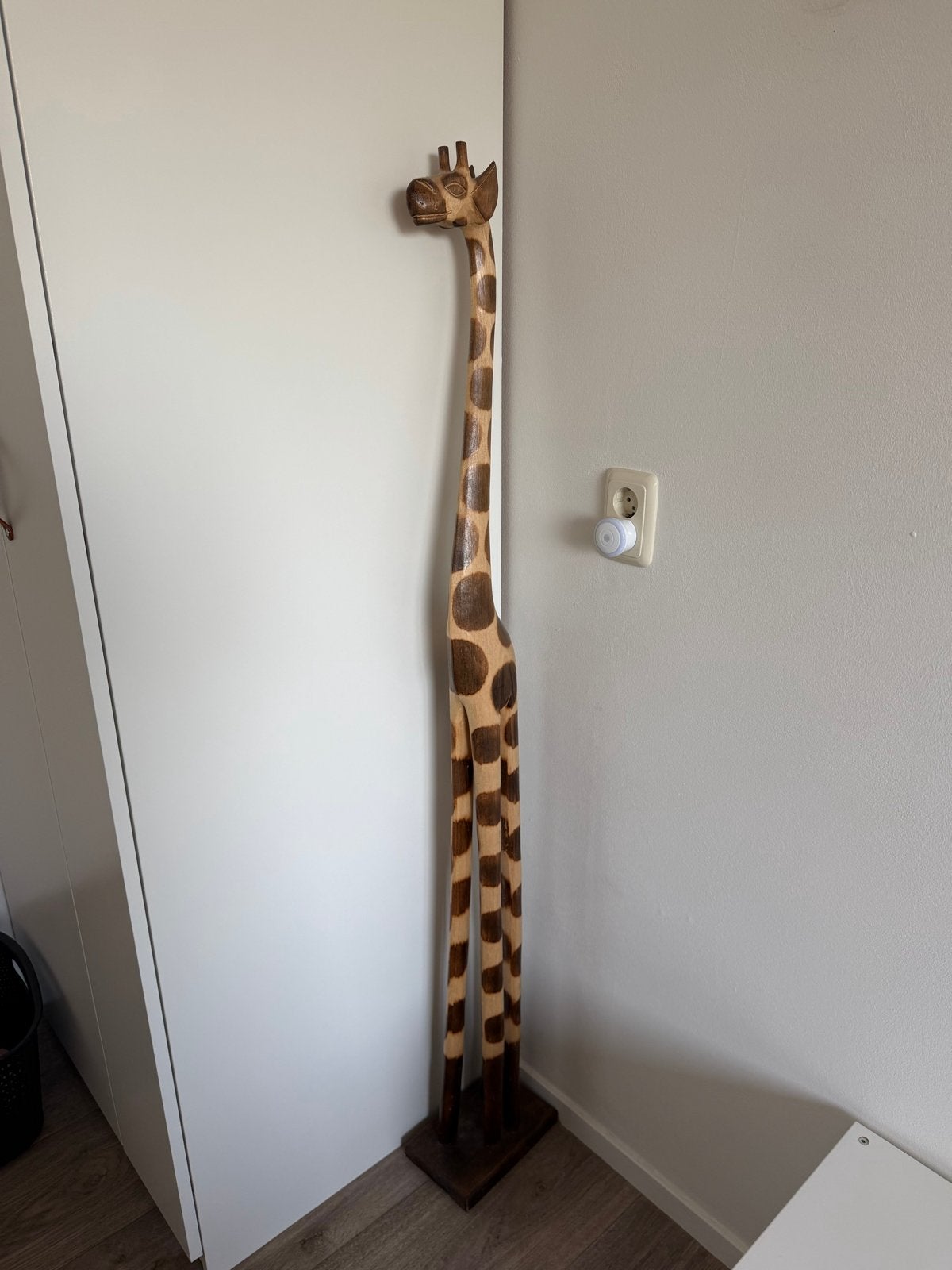 Grote houten giraf - decoratief beeld, Ophalen, Hout, Overige stijlen, Zo goed als nieuw