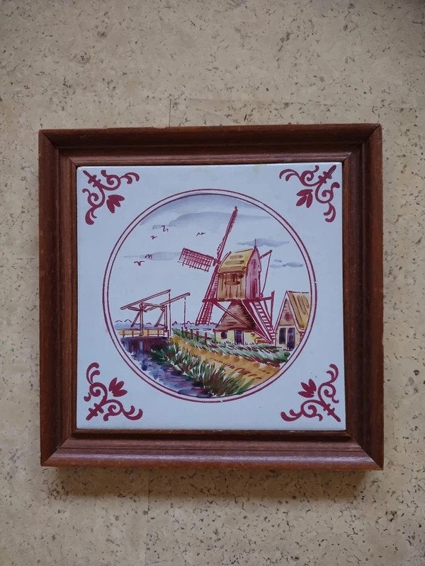 wandtegel met molen, Ophalen of Verzenden, Zo goed als nieuw