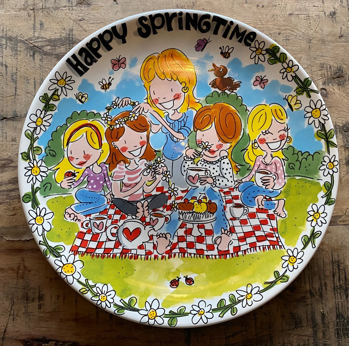 Superleuk XL bord/schaal ‘Spring’ Blond Amsterdam, Ophalen of Verzenden, Zo goed als nieuw, Bord(en), Aardewerk