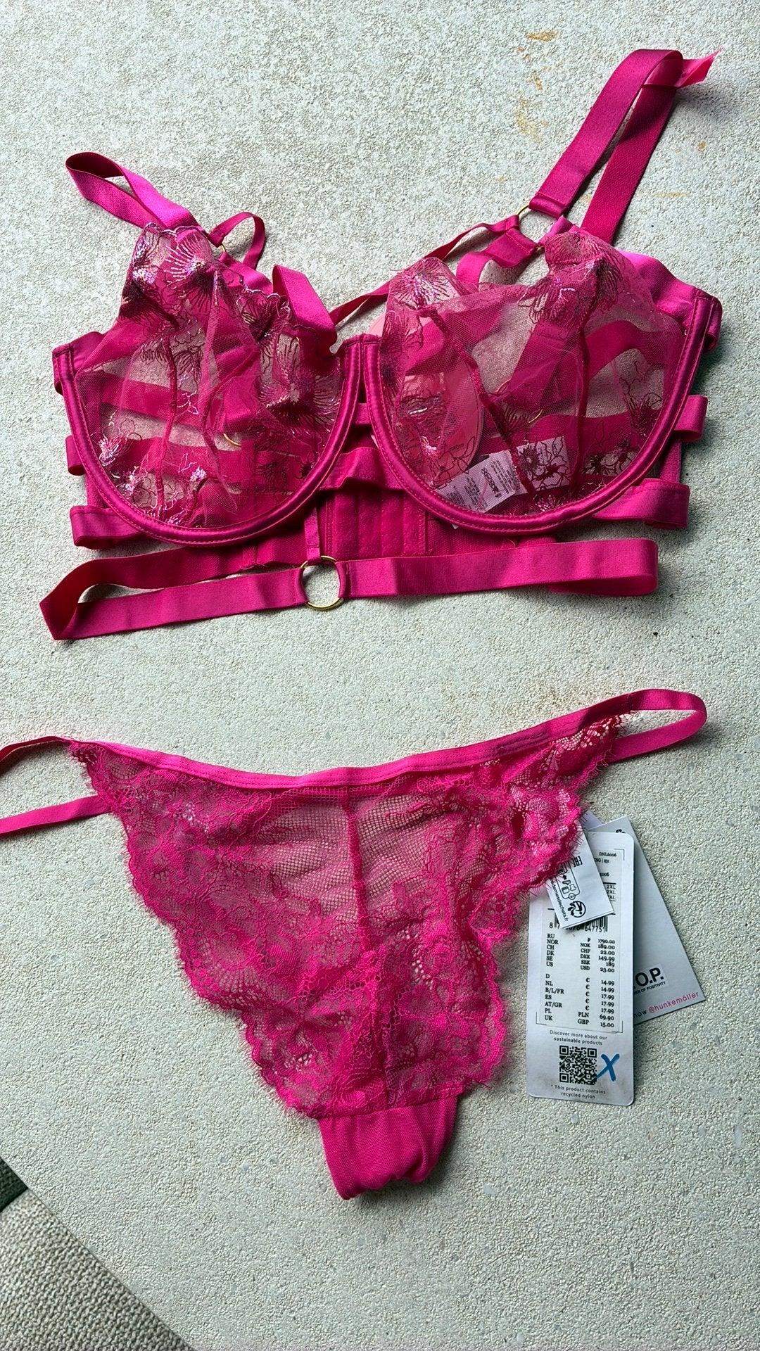 Hunkemöller Oxana BH & Honey HLjewel String Roze Nieuw, Ophalen of Verzenden, Roze, Setje