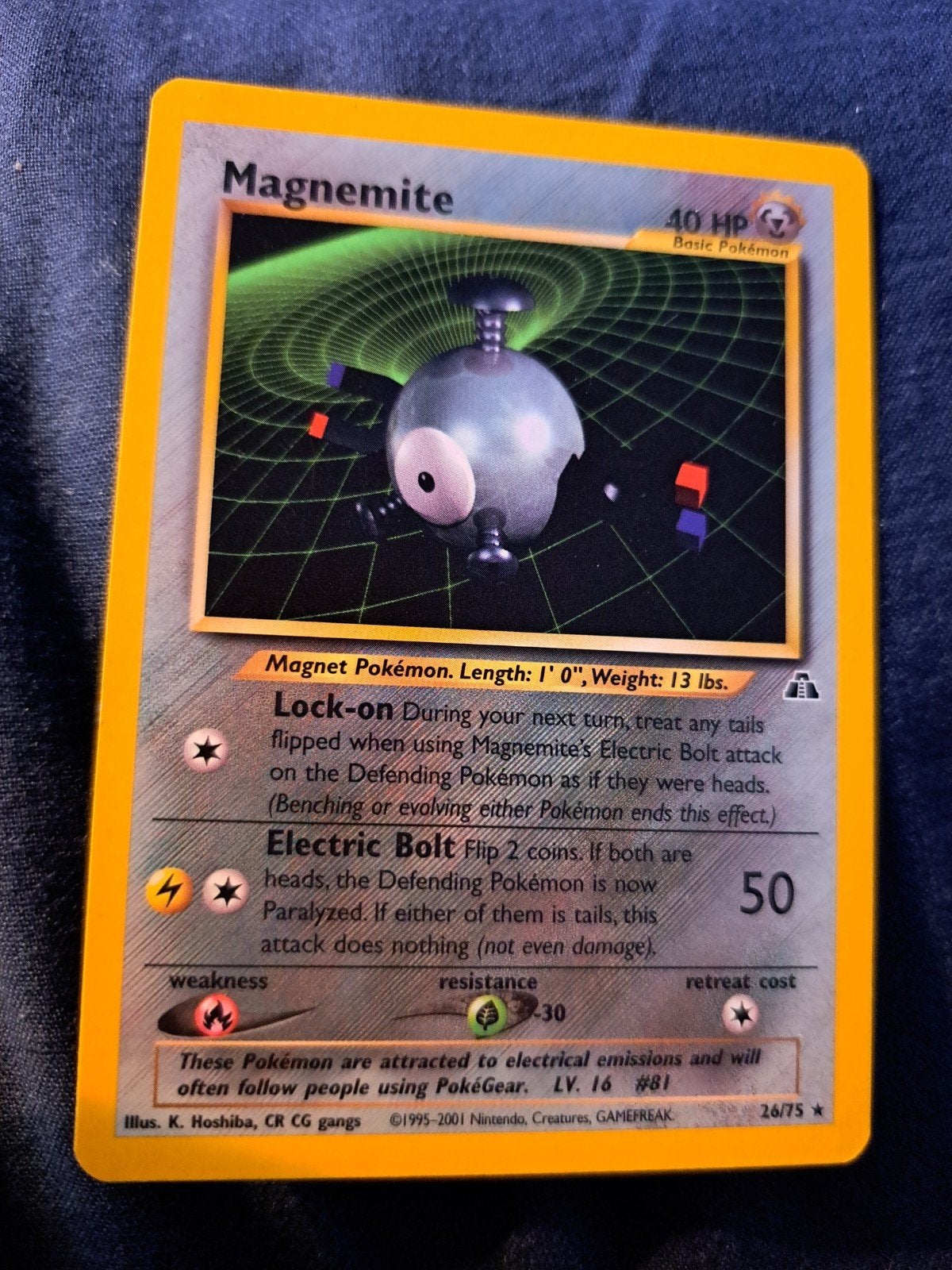 Magnemite Neo Discovery Pokémon Kaart (26/75), Ophalen of Verzenden, Gebruikt, Losse kaart