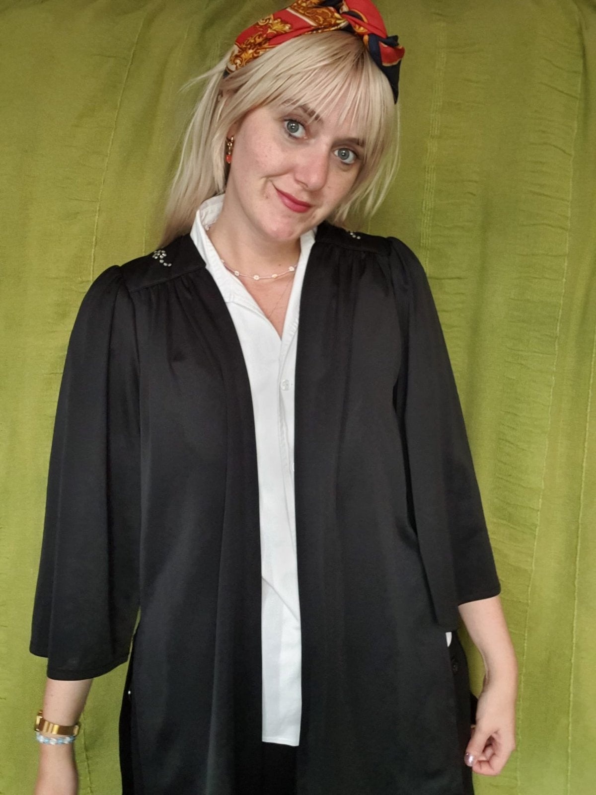 Vintage zwarte blouse / vestje - C&A - 36/S/small, Hgv, Zwart, Hgv, Ophalen of Verzenden