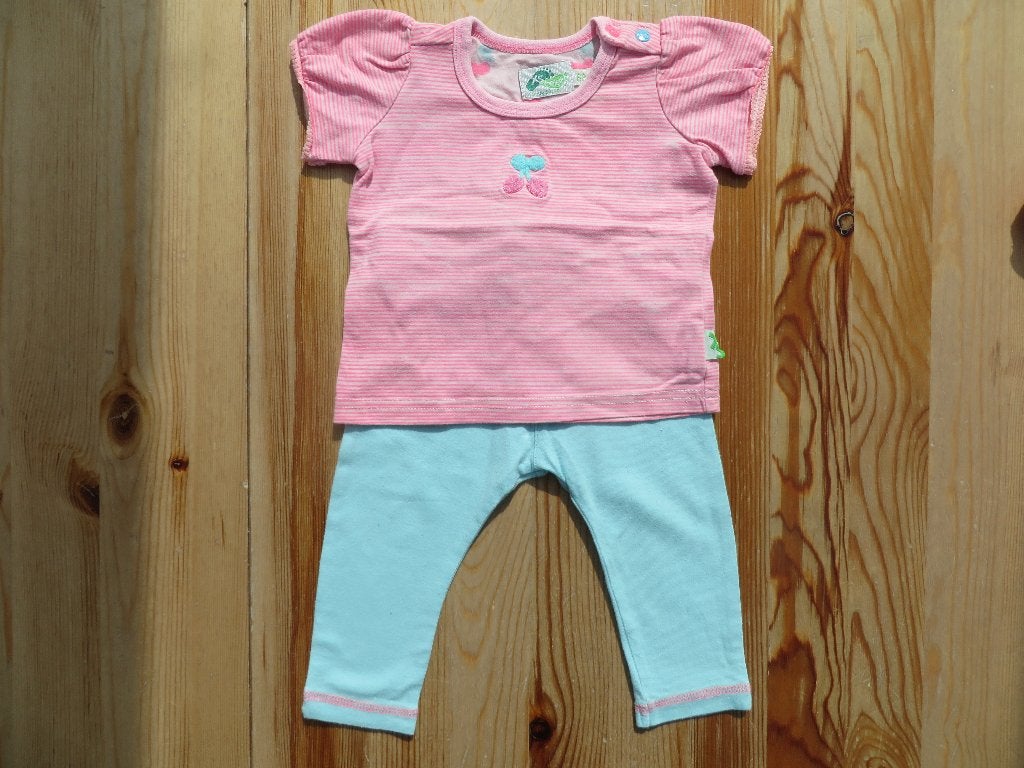 Roze/blauw setje XS Little Feet maat 68, Ophalen of Verzenden, Gebruikt, Meisje, Setje