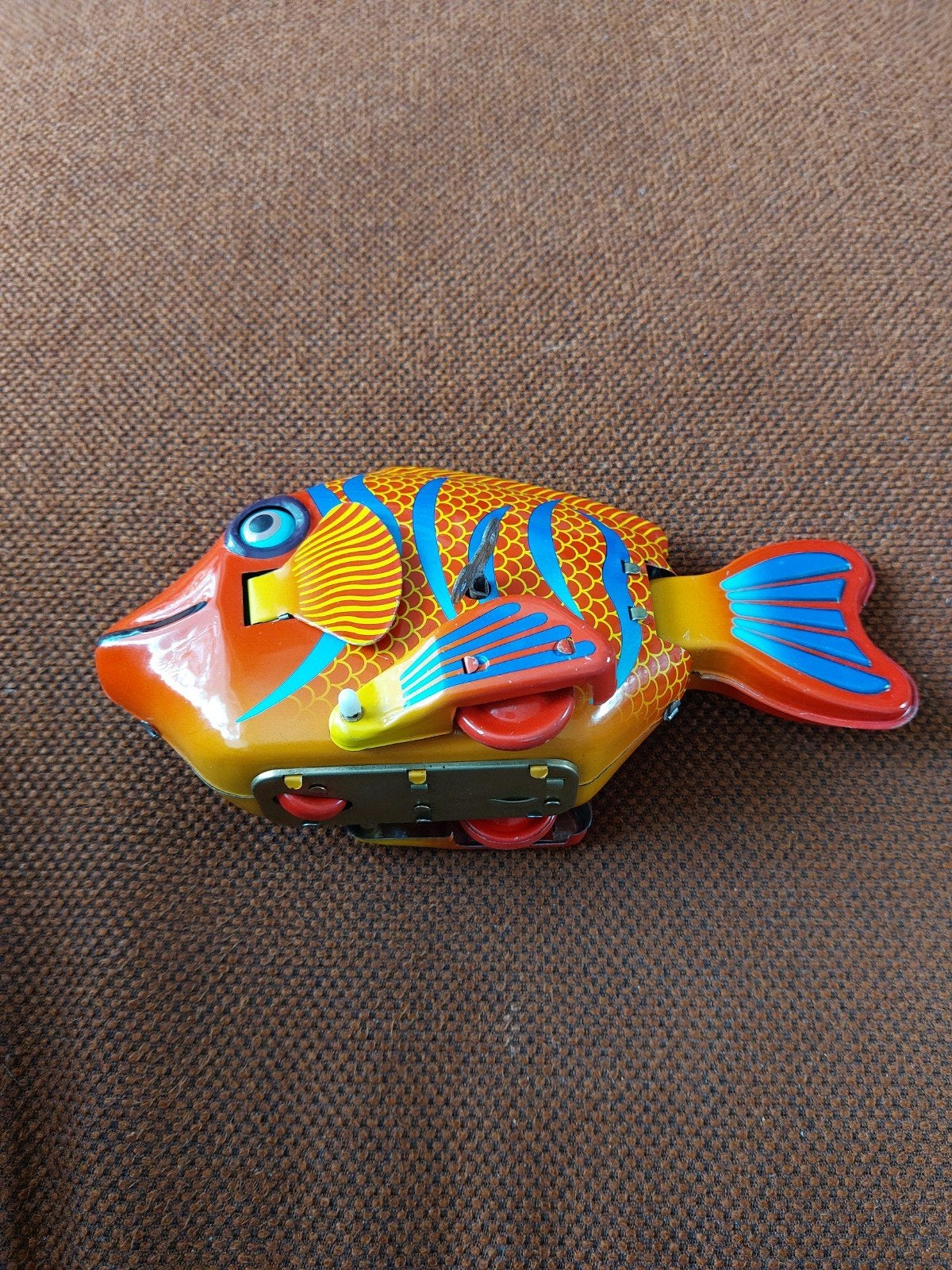 Blikken opwindbare happy fish met sleutel., Ophalen of Verzenden