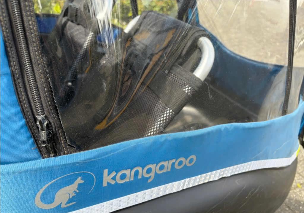 Winther Kangaroo Luxe - Elektrische bakfiets, 4 kinderen of meer, Gebruikt, Huif, Schijfrem