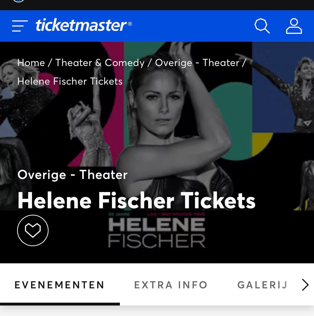 Kaartje helene fischer, Eén persoon