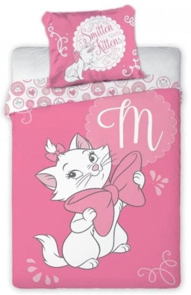 Marie Cat Baby / Peuter Dekbedovertrek 100 x 135 cm - Katoen, Meisje, Dekbedovertrek, Nieuw, Wasbaar