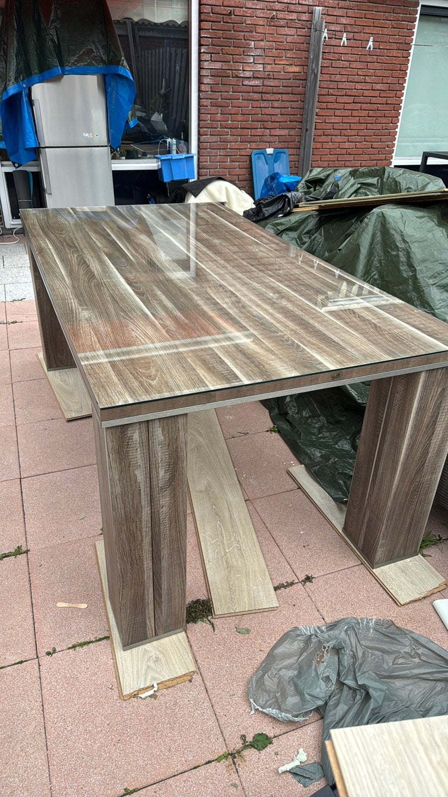 Eettafel, Tuin en Terras, Tuintafels, Ophalen, Zo goed als nieuw, Rechthoekig