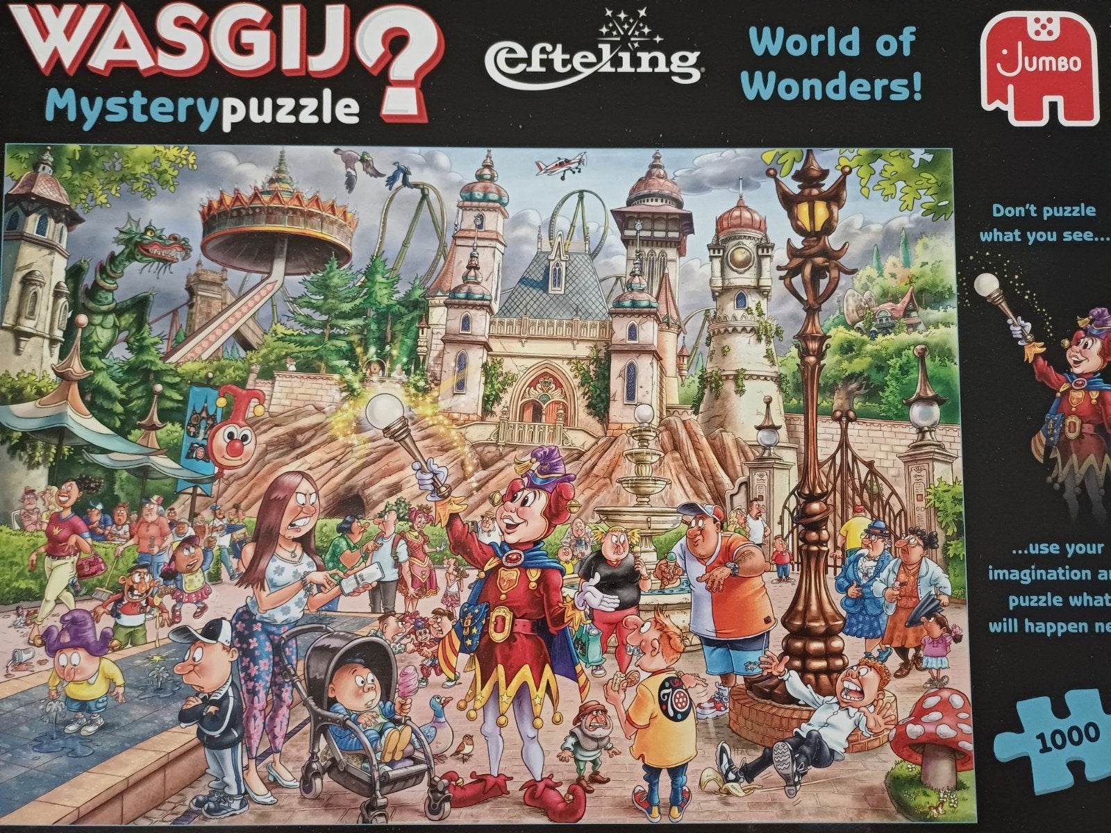 Puzzel 1000 stukjes Efteling Wasgij Mystery puzzel, Ophalen of Verzenden, 500 t/m 1500 stukjes, Zo goed als nieuw, Legpuzzel