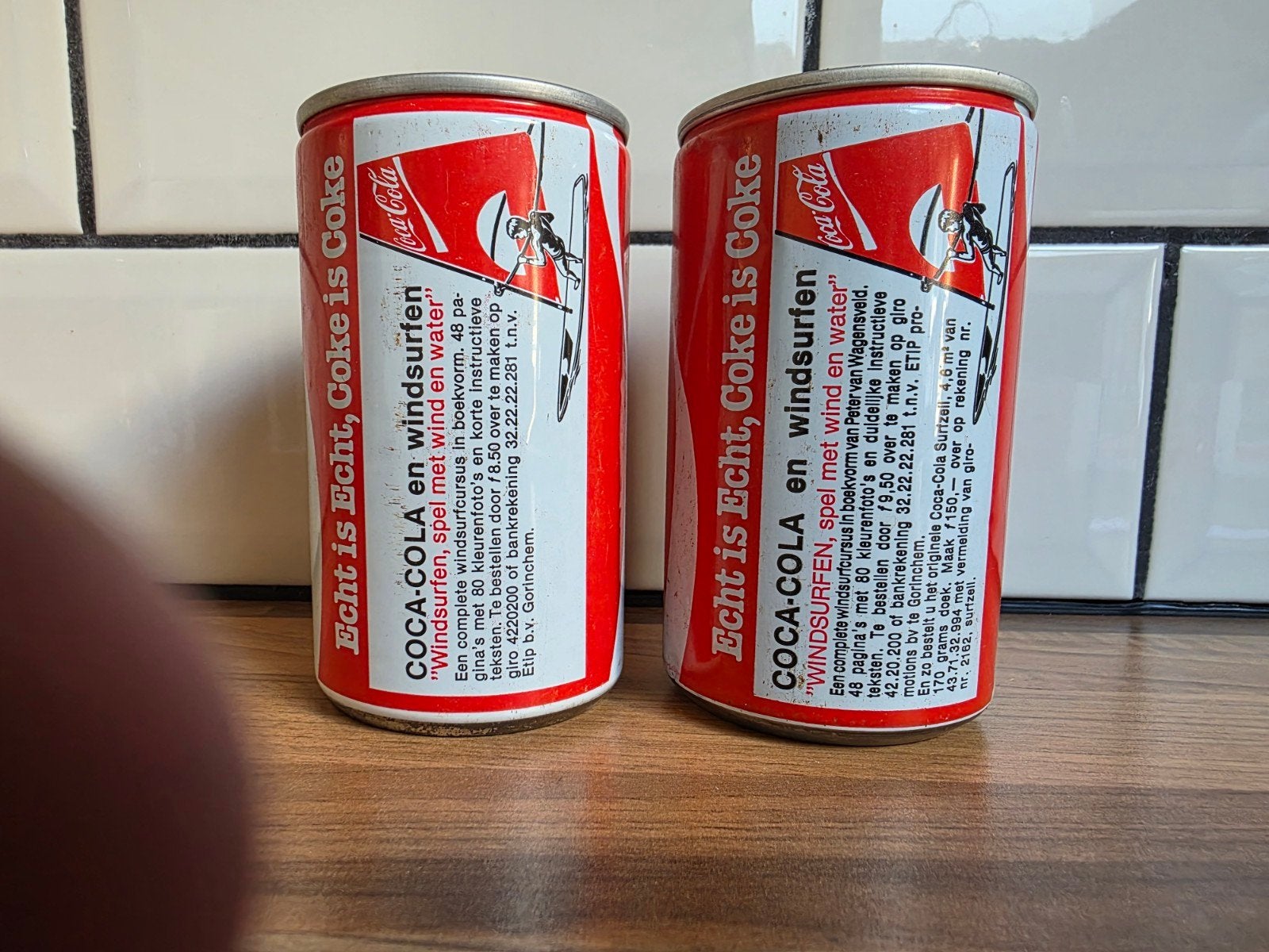 Vintage Coca-Cola blikjes - Echt is Echt, Coke is Coke, Ophalen of Verzenden, Gebruikt