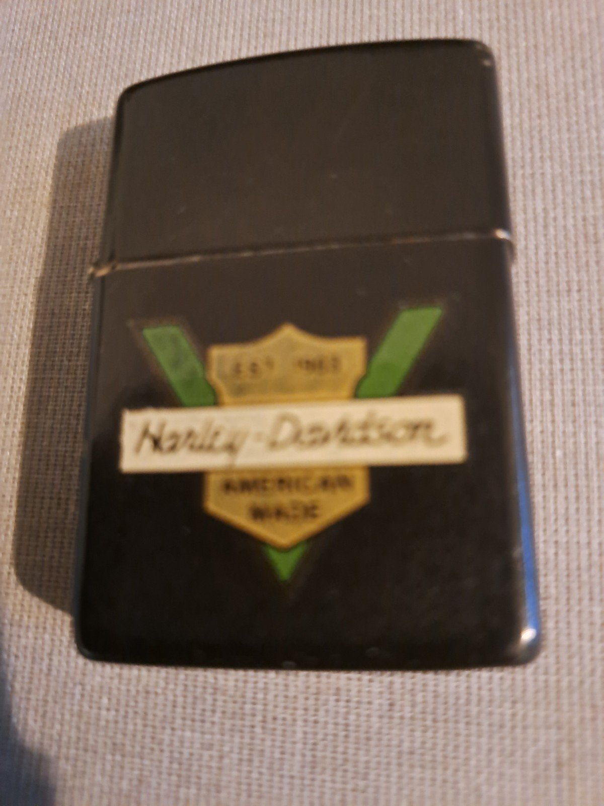 Zippo Harley Davidson Est 1903 Aansteker Zwart, Verzamelen, Ophalen of Verzenden, Gebruikt, Aansteker