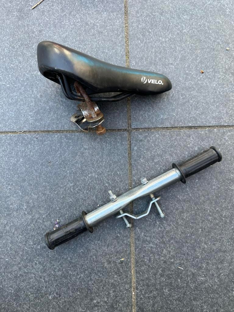 Velo Zadel en Stuur voor Kinderfiets - Gebruikt, Ophalen, Gebruikt, Kinderfiets, Staal
