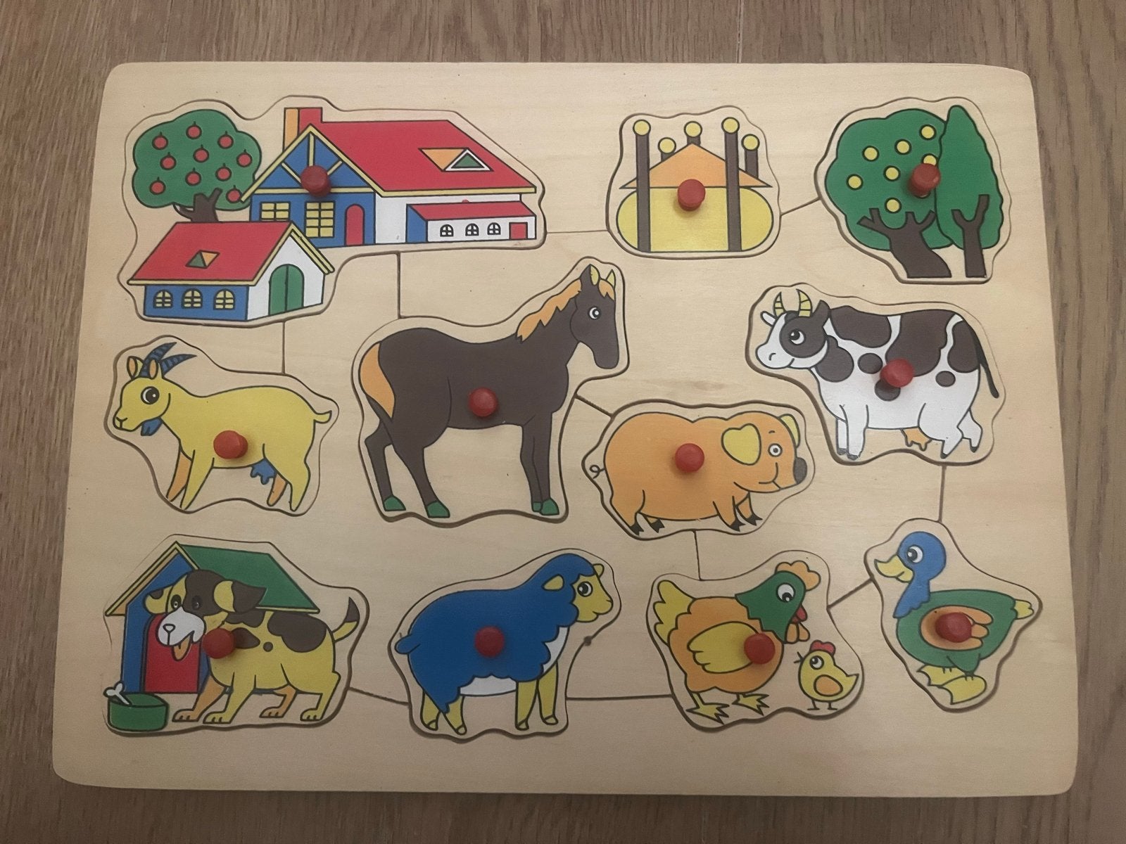 Houten Boerderij Dieren Puzzel voor Kinderen, Ophalen, Gebruikt, Puzzelen