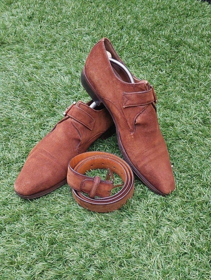 Magnanni gespschoenen met bijpassende riem, Bruin, Ophalen of Verzenden, Gespschoenen, Magnanni