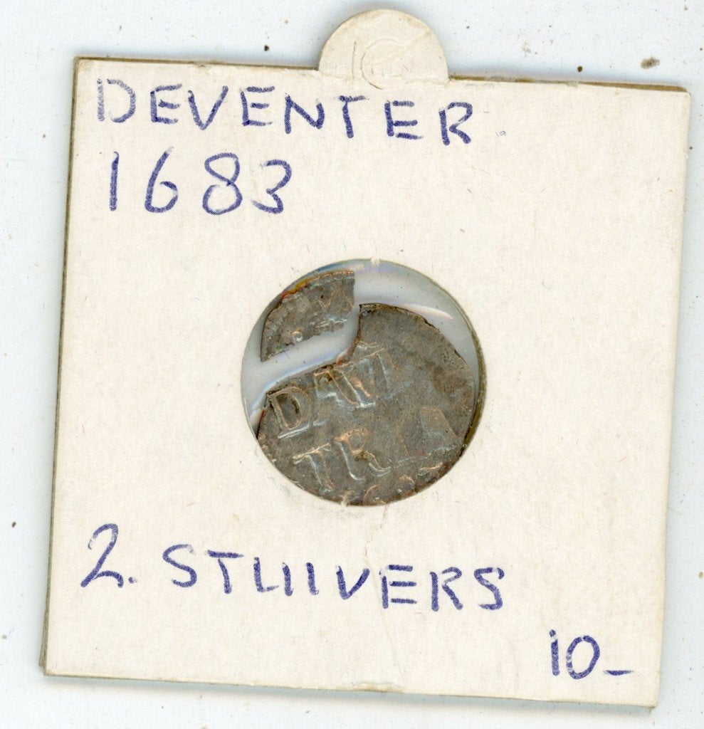 P18; Deventer 2 Stuivers 1683 - Zilveren Munt, Vóór koninkrijk, Verzenden, Zilver, Overige waardes