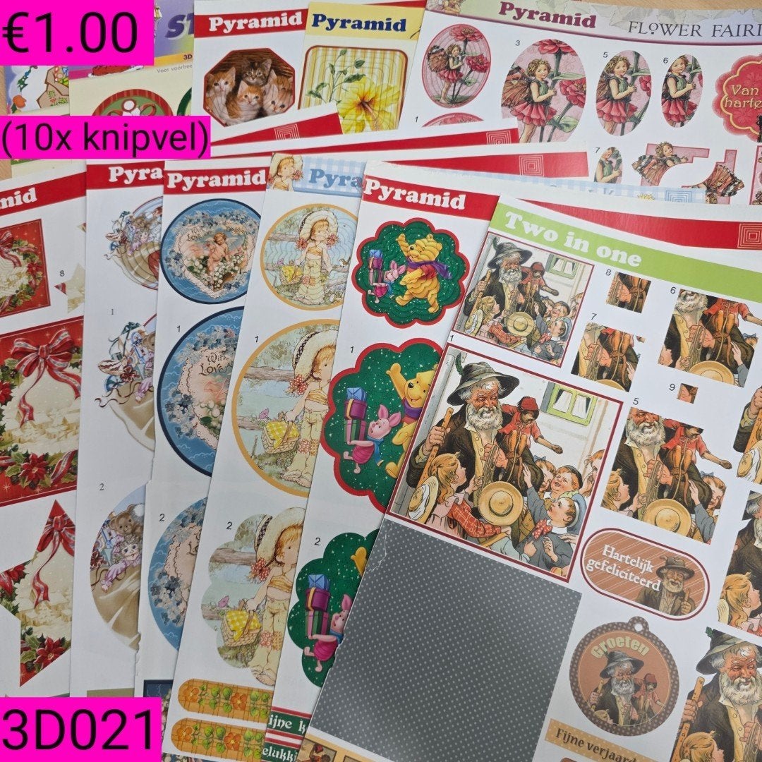 3d knipvellen per 10 stuks, Ophalen of Verzenden, Nieuw, Overige thema's, Knipvel