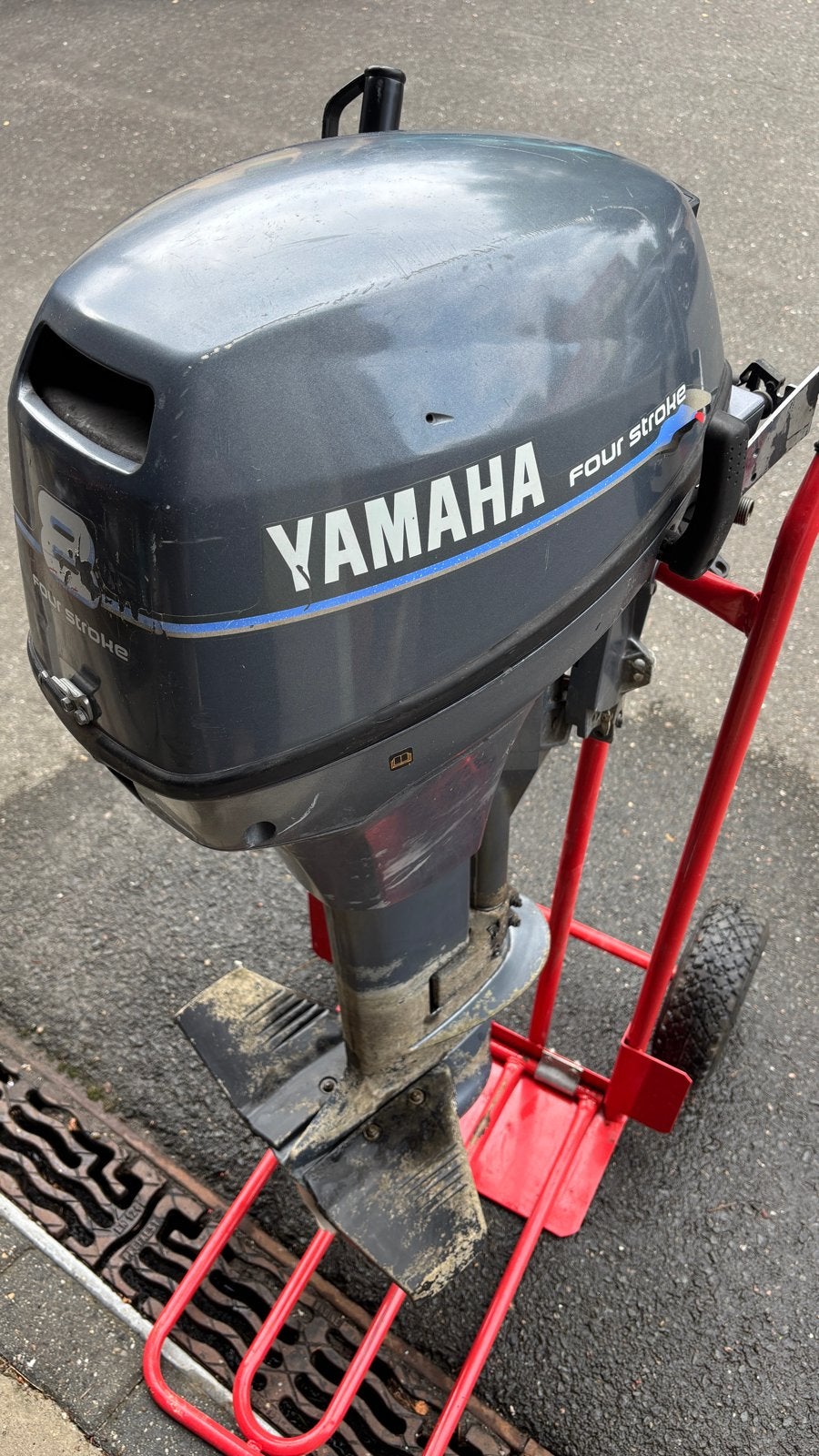 Yamaha F8CMH 8pk langstaart buitenboordmotor met afstandsbed, Ophalen, Gebruikt, Met afstandsbediening, 5 tot 10 pk