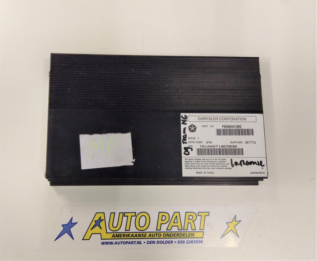 Dodge Ram 1500 2009-2012 versterker, Gebruikt, PO Box 21-8004 | Auburn Hills, MI 48321-8004, Amerikaanse onderdelen, Ophalen of Verzenden