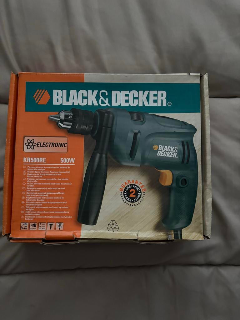Black & Decker Klopboormachine KR500RE - Nieuwstaat, Boormachine, Verzenden, Zo goed als nieuw, Klopboormechanisme