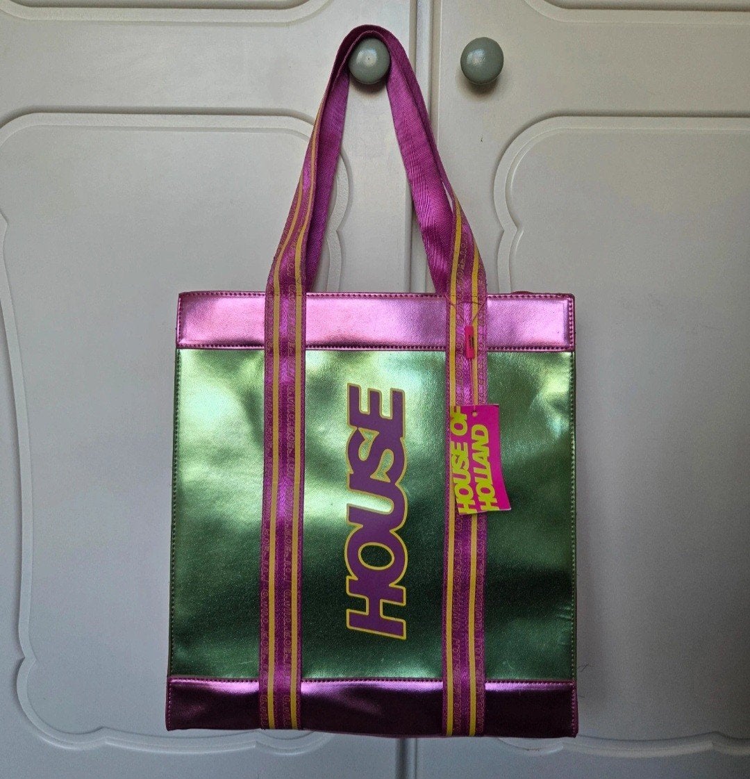 grote kleurrijke metallic shopper, Verzenden, Shopper