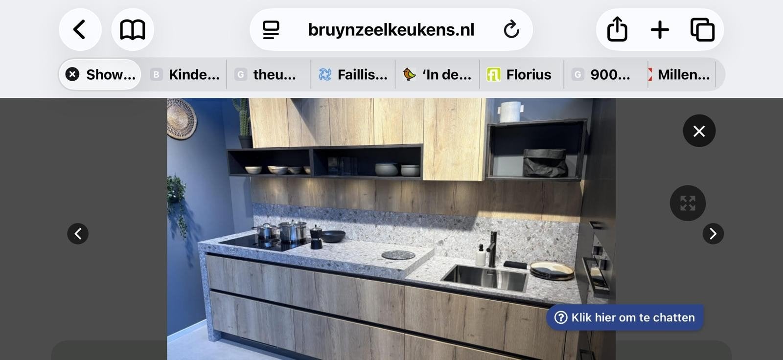Bruynzeel Keuken - Atlas Trend Houtdecor met Apparatuur, Bruin, Hoekkeuken, Ophalen of Verzenden, Graniet of Steen