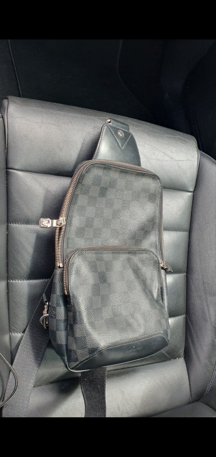 Louis Vuitton Avenue Sling Bag Damier Graphite, Overige merken, Gebruikt, Ophalen of Verzenden, Minder dan 25 cm