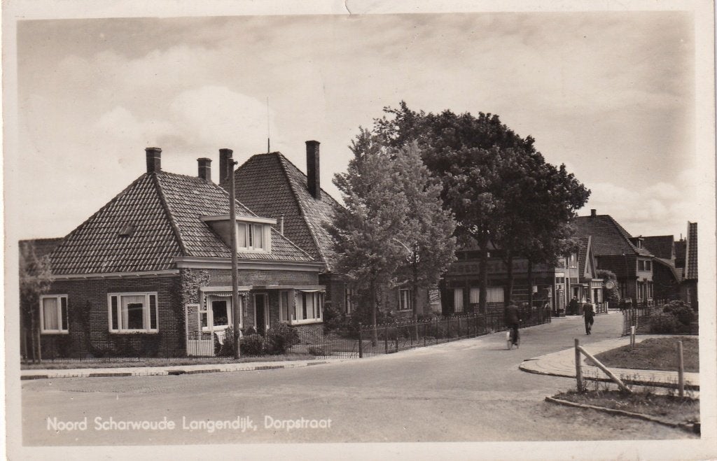 Noord Scharwoude Langendijk Dorpstraat, Verzenden, 1960 tot 1980, Gelopen, Noord-Holland