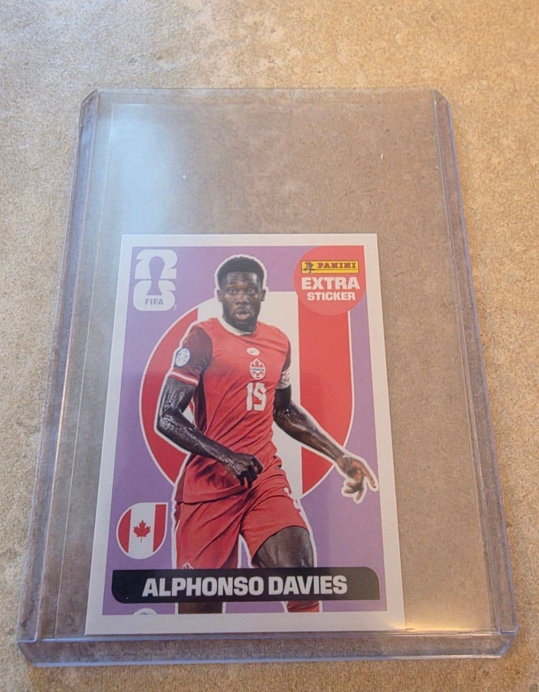 Panini FIFA World Cup 2026 Extra Sticker Alphonso Davies, Ophalen of Verzenden, Zo goed als nieuw, Sport