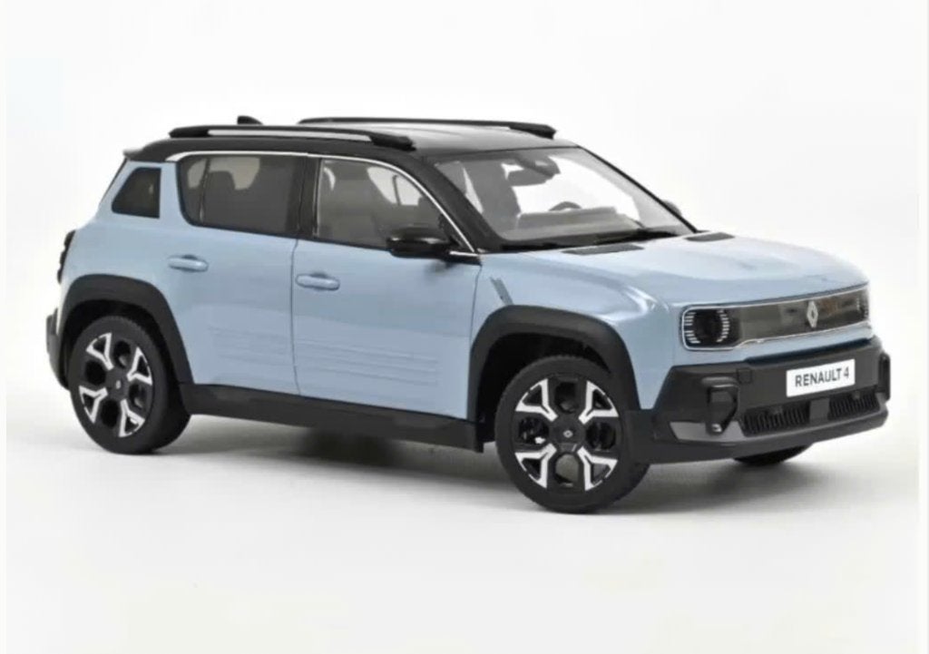 Renault 4 E-Tech Electric Blauw 2025 1/18 NOREV ref: 185521