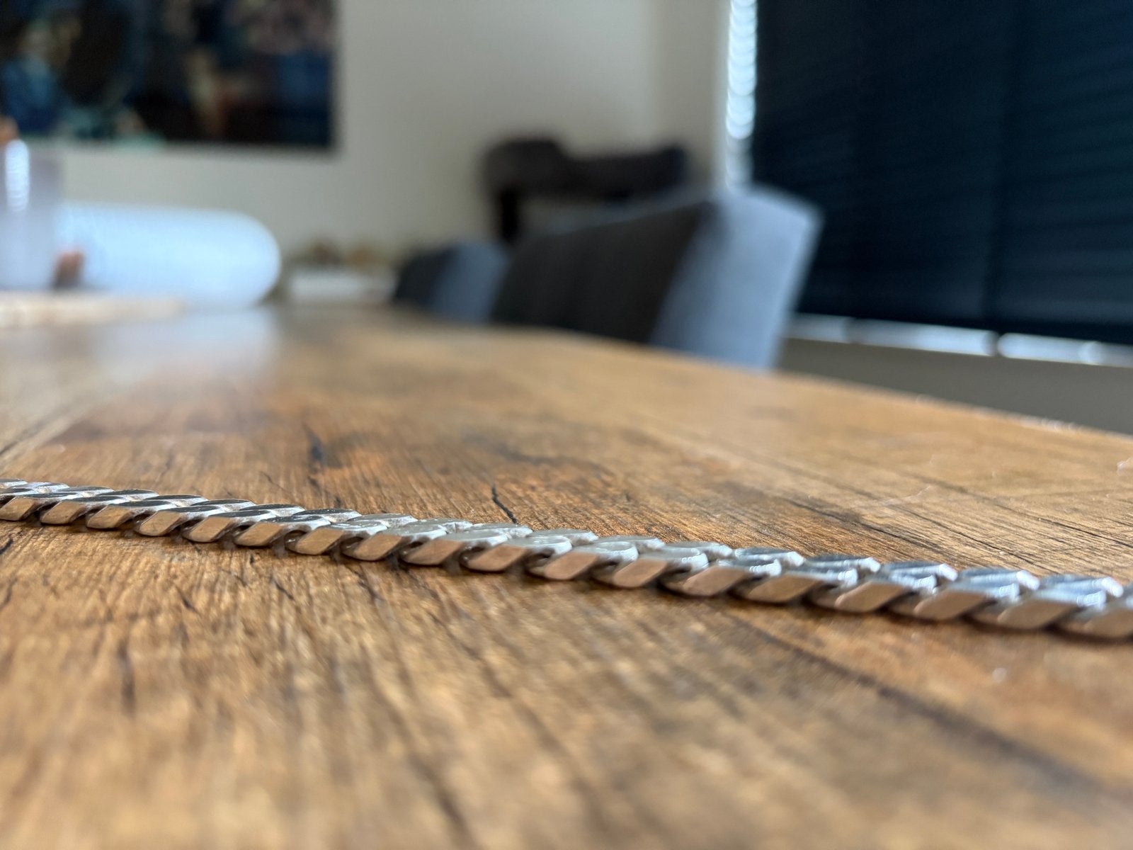 Zilveren keting 110 GRAM !, Ophalen, Zo goed als nieuw, Zilver, Zilver