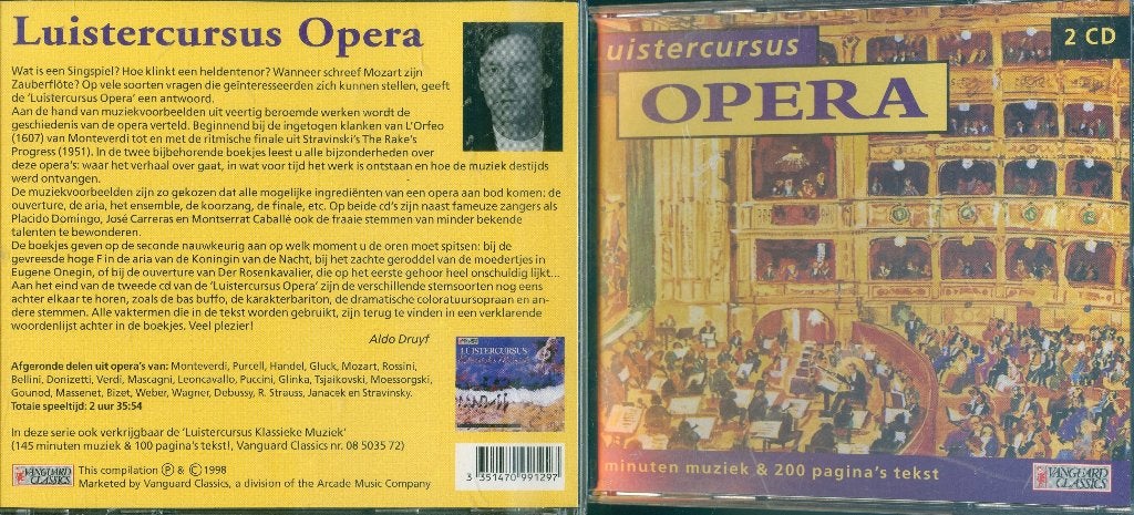 Luistercursus Opera - 2 CD's met 200 pagina's tekst, Inclusief boekje, Verzenden, Overige componisten, Opera of Operette