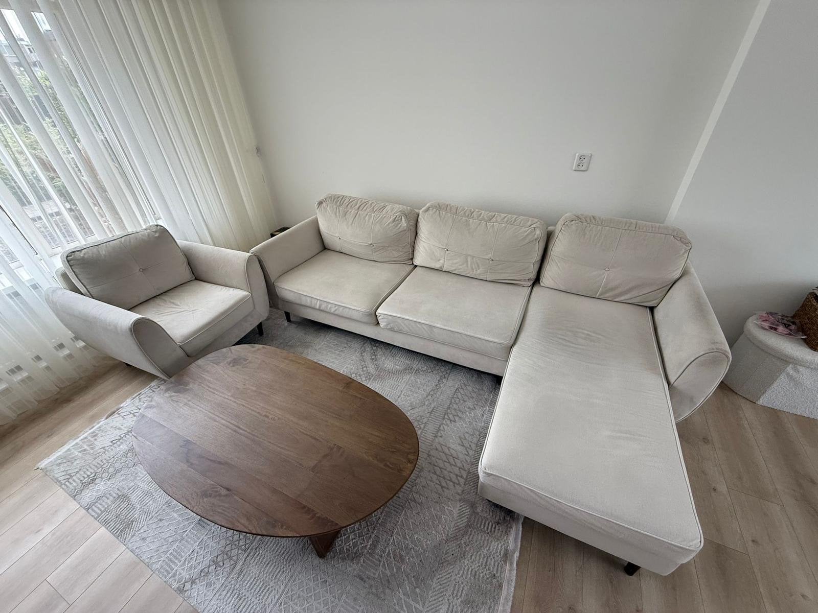 L-bank Stockholm (SPOED)!!, Ophalen, 250 tot 300 cm, Gebruikt, 100 tot 125 cm