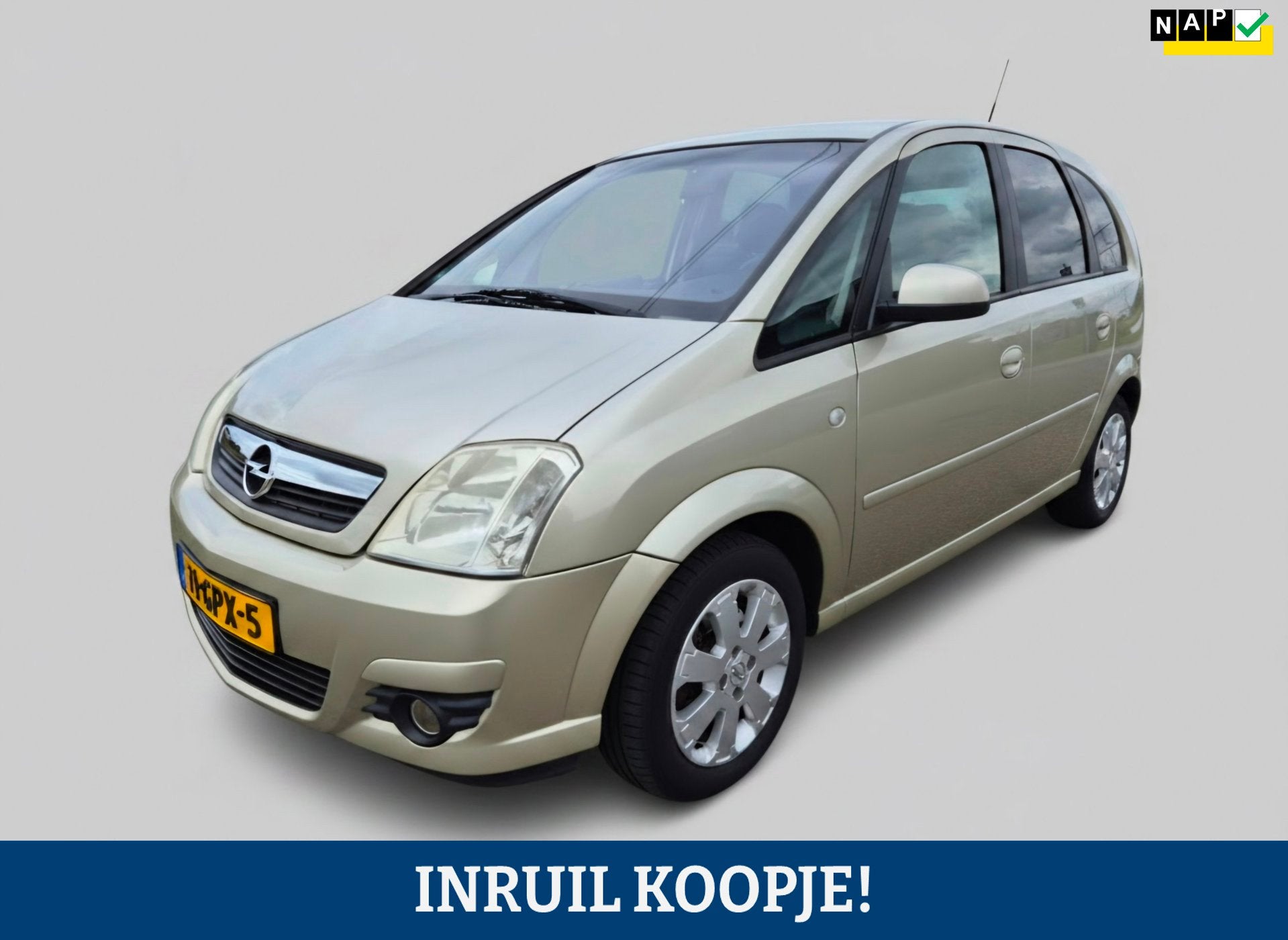 Opel Meriva 1.6-16V Temptation, Auto's, Voorwielaandrijving, Gebruikt, Zwart, 4 cilinders