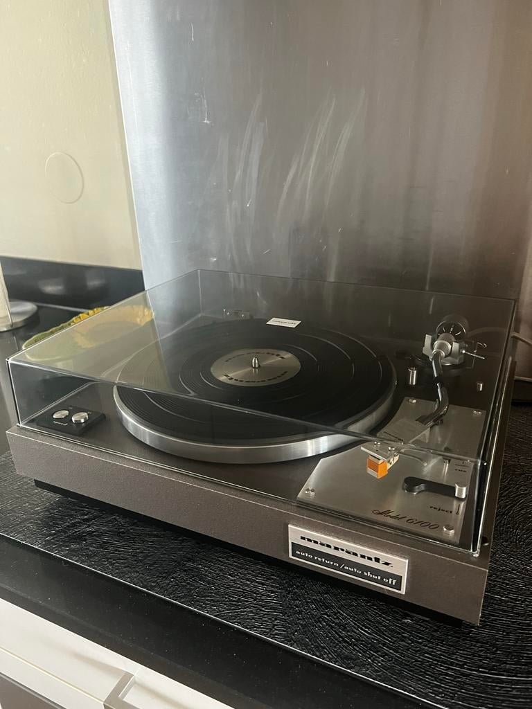 Marantz 6100 platenspeler met antraciet  plint !, Audio, Tv en Foto, Platenspelers, Ophalen, Gebruikt, Platenspeler, Overige merken