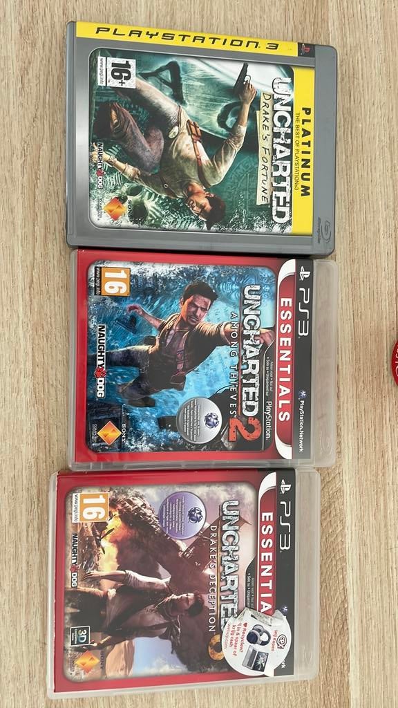 Uncharted PS3 Trilogie: Drake's Fortune, Among Thieves, Dece, Spelcomputers en Games, Spelcomputers | Nintendo NES, Ophalen, Gebruikt