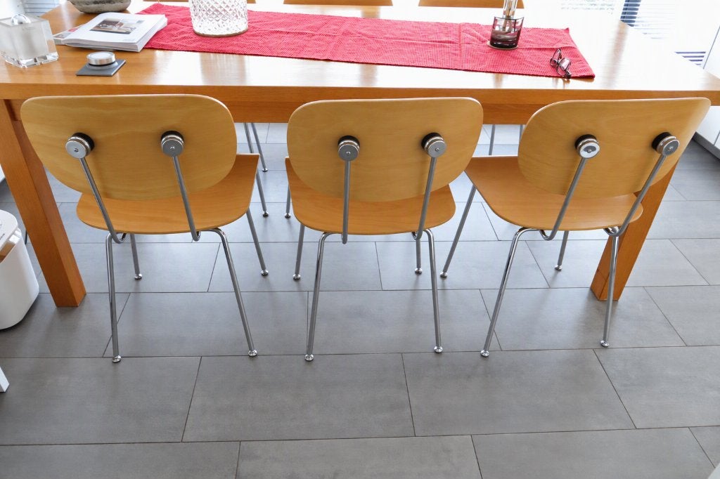 6 Gispen / W. Rietveld design stoelen - Dutch Originals, Huis en Inrichting, Ophalen, Bruin, Zo goed als nieuw, Vijf, Zes of meer stoelen