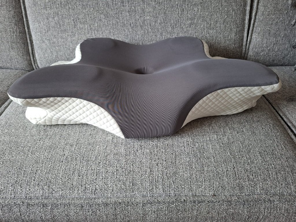 2 ergonomische hoofdkussens (vlindermodel), Huis en Inrichting, Eenpersoons, Wit, Ophalen of Verzenden, Zo goed als nieuw