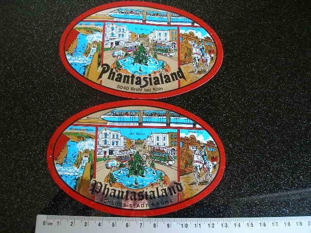 2x folie sticker Phantasialand bruhl monorail alt Berlin, Verzenden, Zo goed als nieuw, Bedrijf of Vereniging